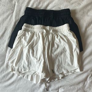 black and white butterfly shorts